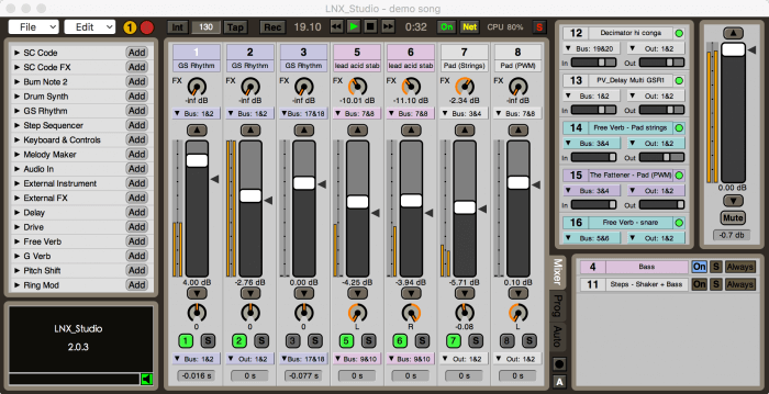 Full, Powerful and Free DAW For Macs – LNX_Studio