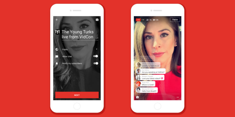 You can now live stream to YouTube on mobile