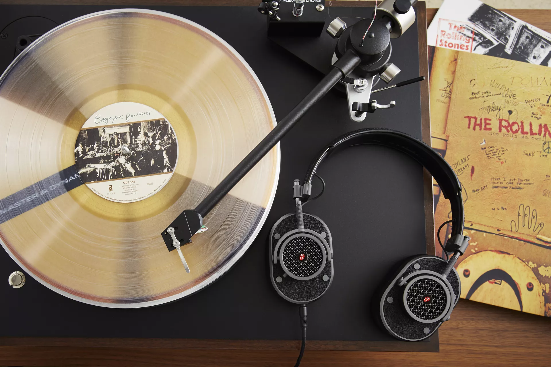 Custom Rolling Stones headphones created in partnership with Spotify