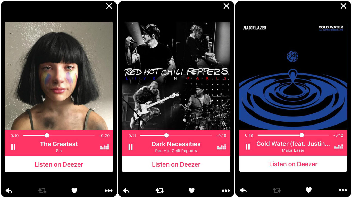 You can now tweet all your favourite music on Twitter from Deezer