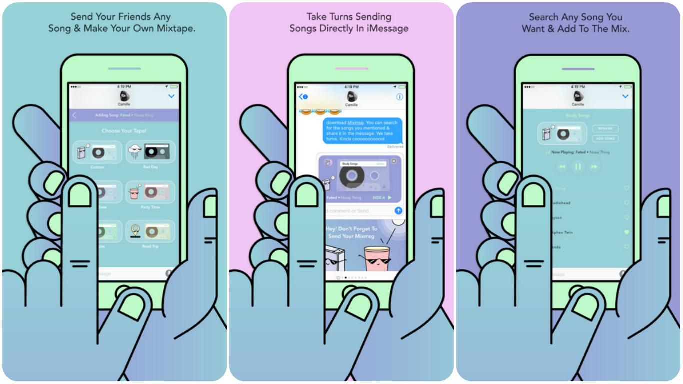Send personal Spotify mixtapes to friends on iMessage with Mixmsg