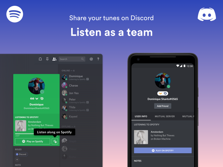Spotify and Discord team up so you can listen with your friends