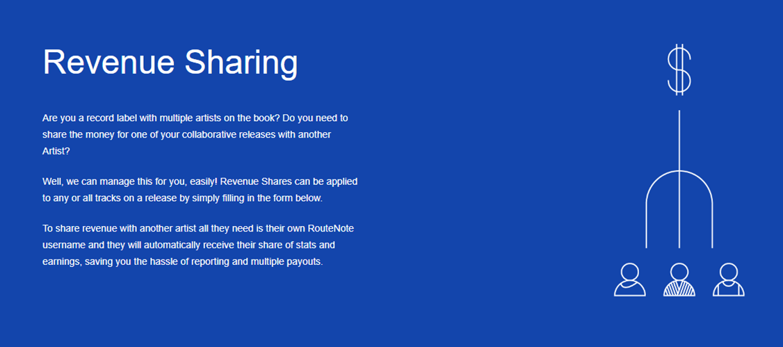RouteNote – Revenue Sharing – Completely Free Automated Revenue Sharing and Accounting System for Artists and Labels