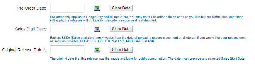 How to set the Original Release Date when I upload my music to RouteNote