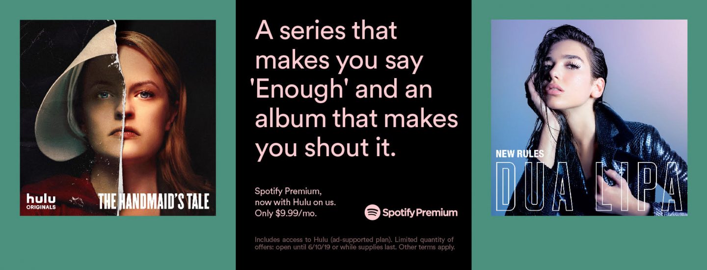Watch Hulu and listen to Spotify in one cheap package