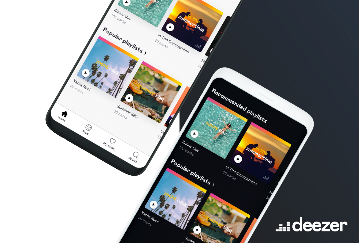 Deezer’s dark mode makes their new look even fresher