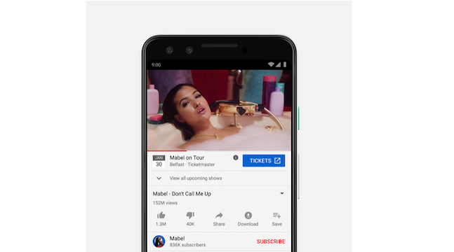 YouTube adds concert tickets to artist videos in UK & Ireland