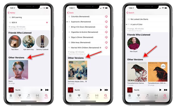 Apple Music put all your different album versions all in one place now