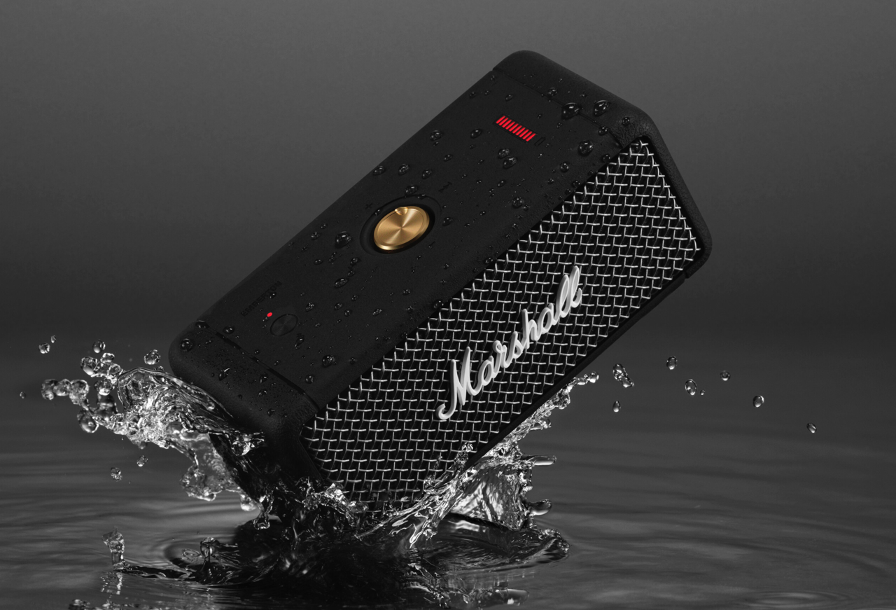 Marshall’s new Emberton portable bluetooth speaker
