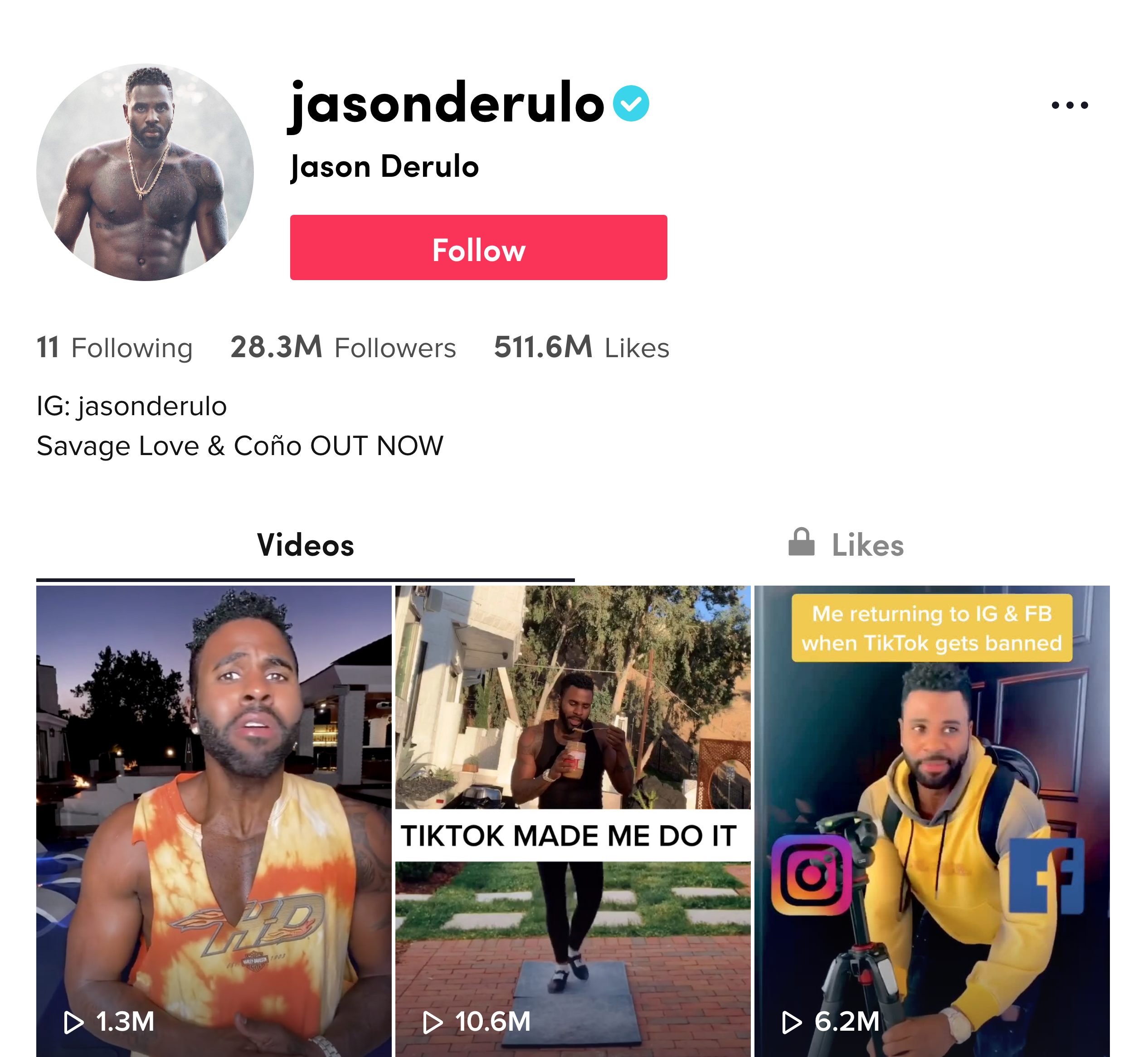 Jason Derulo makes over $75k per sponsored TikTok