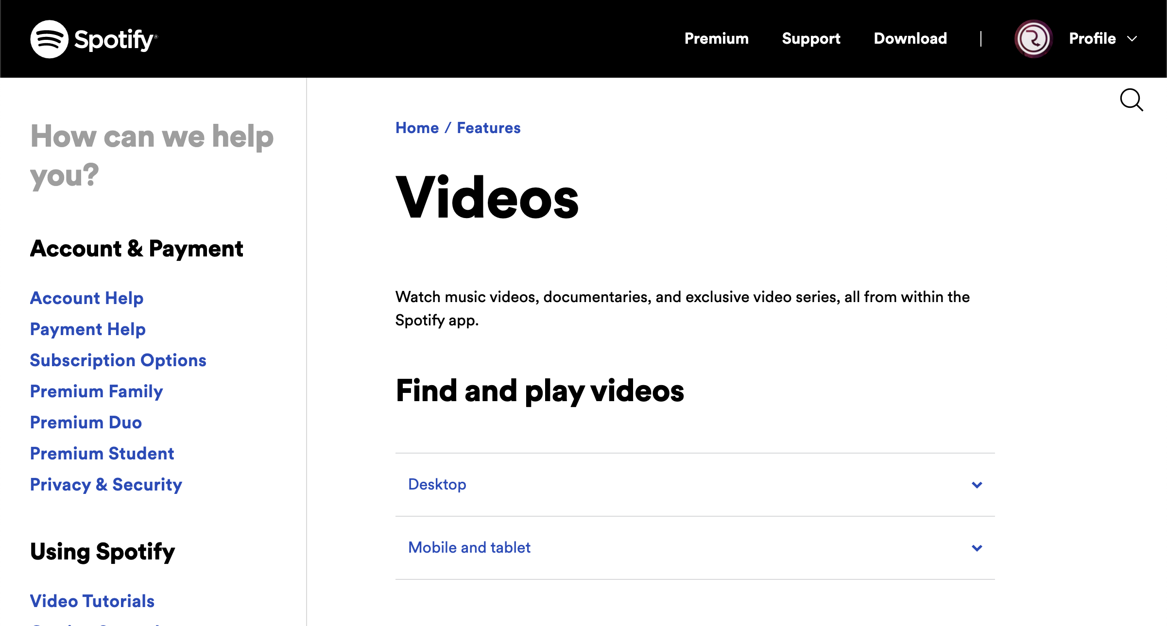 Spotify seem to confirm reports of music videos, documentaries and exclusive video series coming to the streaming service