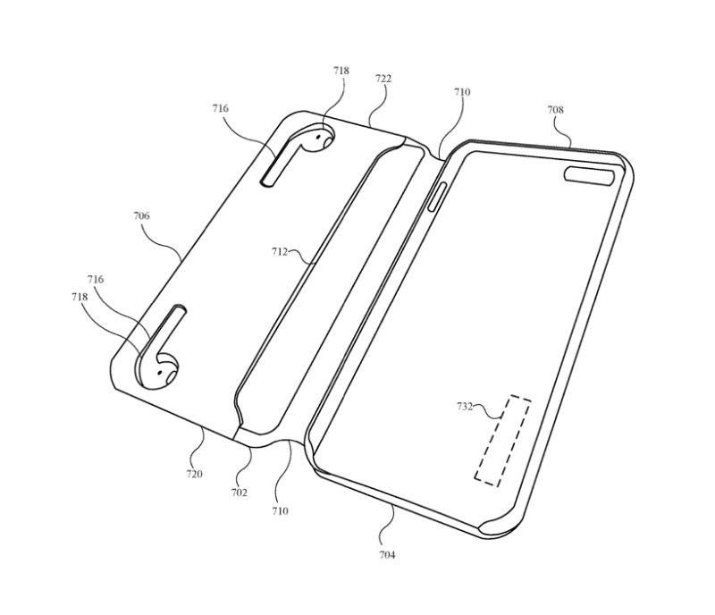 A new Apple patent shows an AirPods charging iPhone case