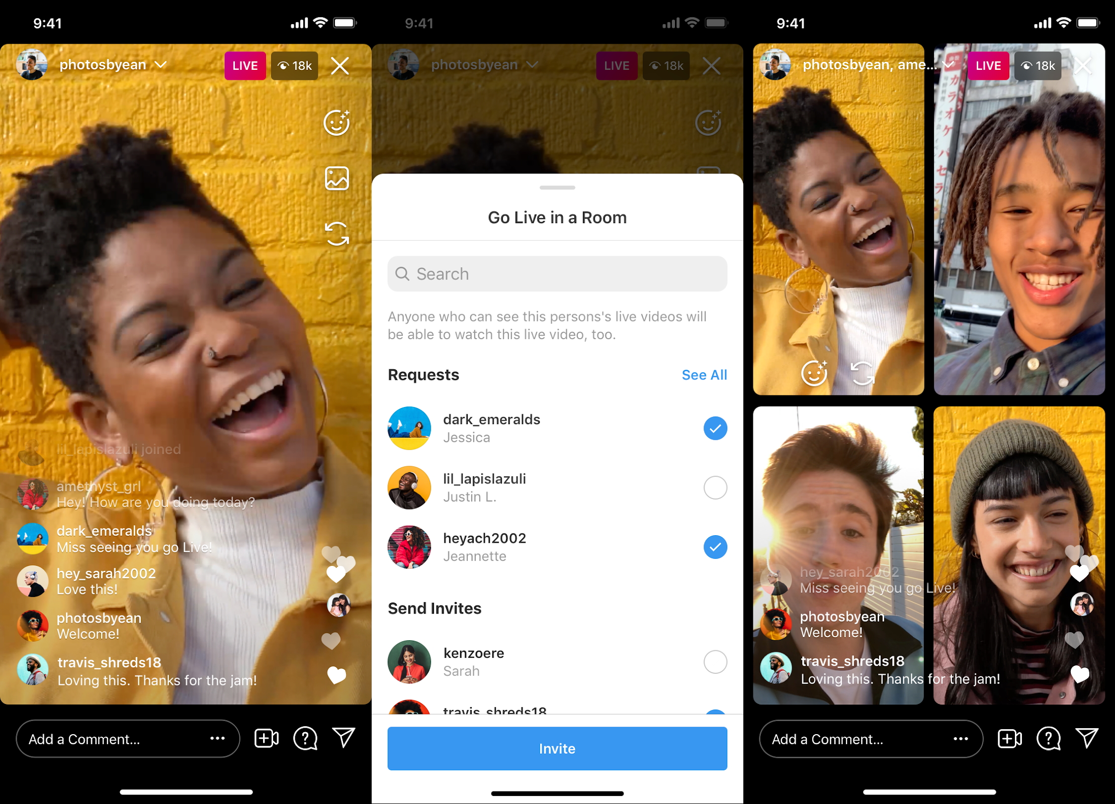 Instagram’s new Live Rooms lets up to 4 live stream together