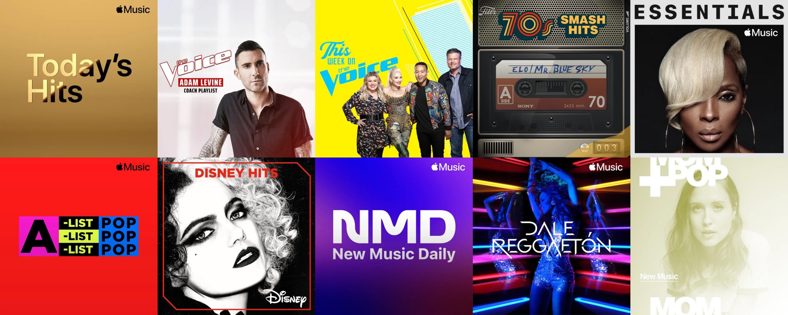 Top 10 followed playlists on Apple Music in 2021