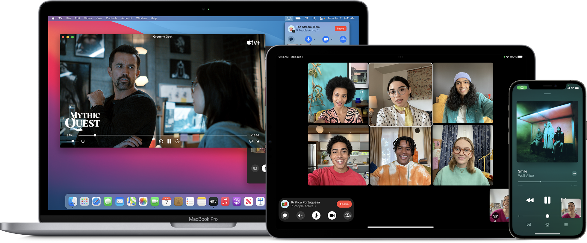 SharePlay lets FaceTime callers listen to songs together, watch TV shows/movies in sync, and share their screen