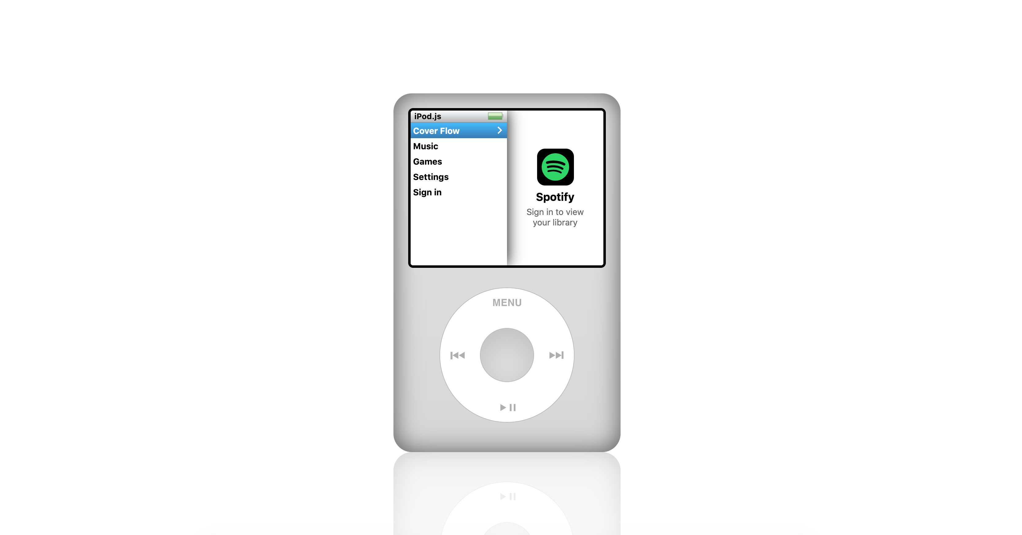 Get a hit of nostalgia with this iPod-style web browser