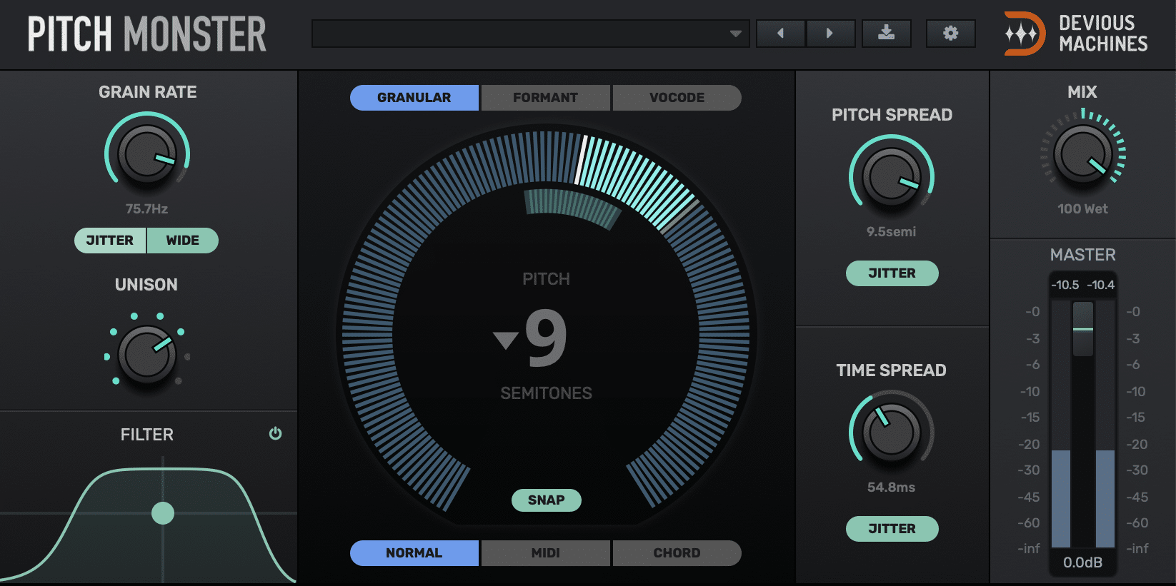 Pitch Monster by Devious Machine is currently 50% off on VSTBuzz