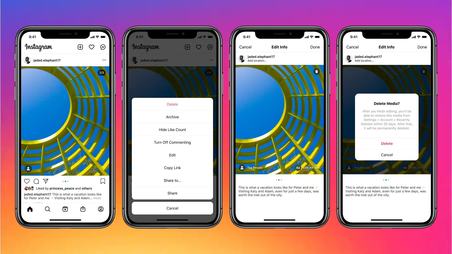 How to delete a single photo or video from a carousel on Instagram