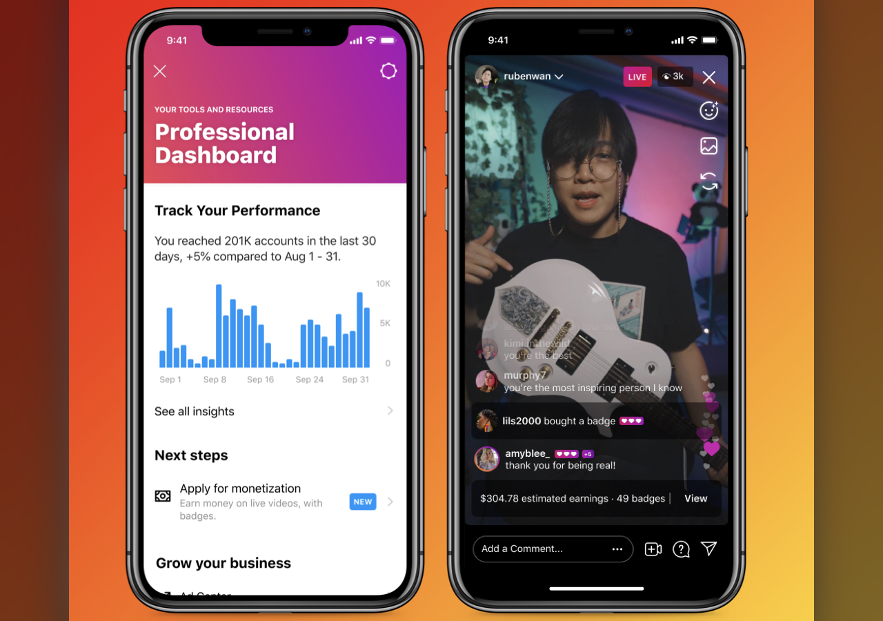 Instagram expand badges in Live, enabling all eligible creators to generate an income