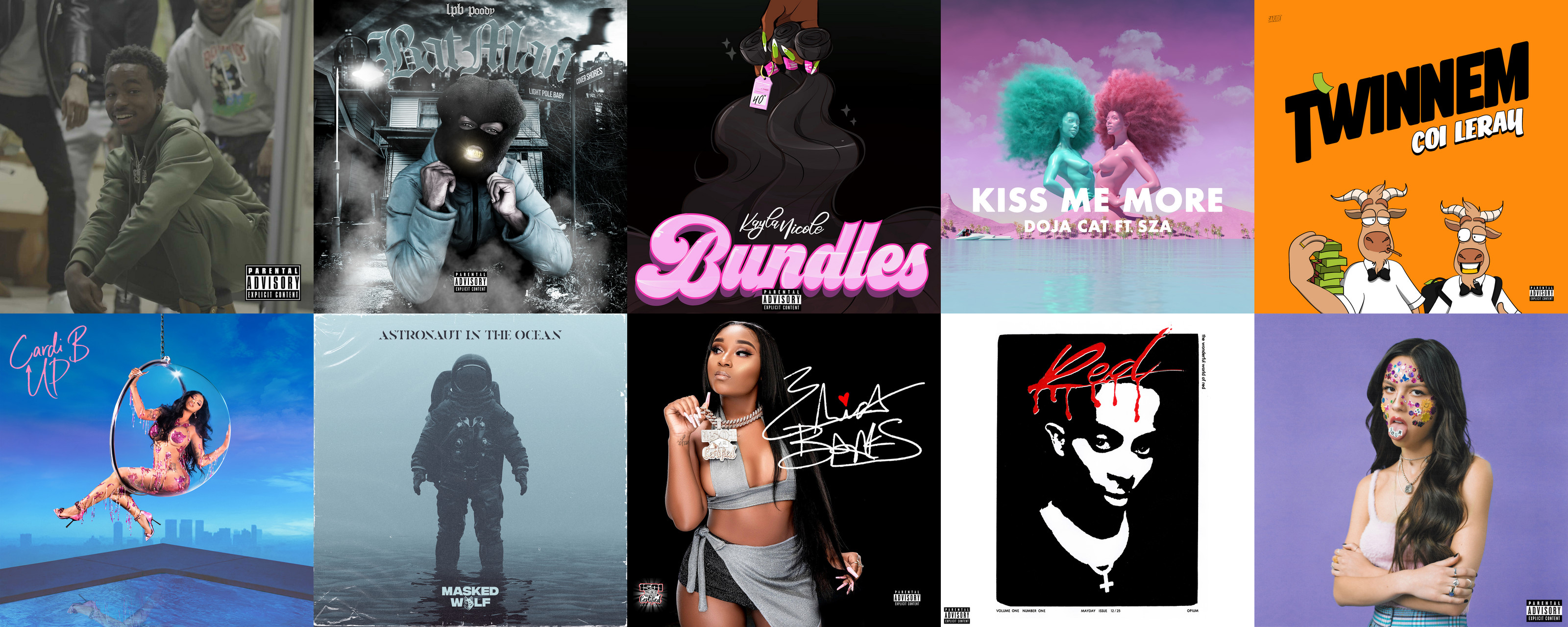 Top 10 TikTok songs in the US of 2021