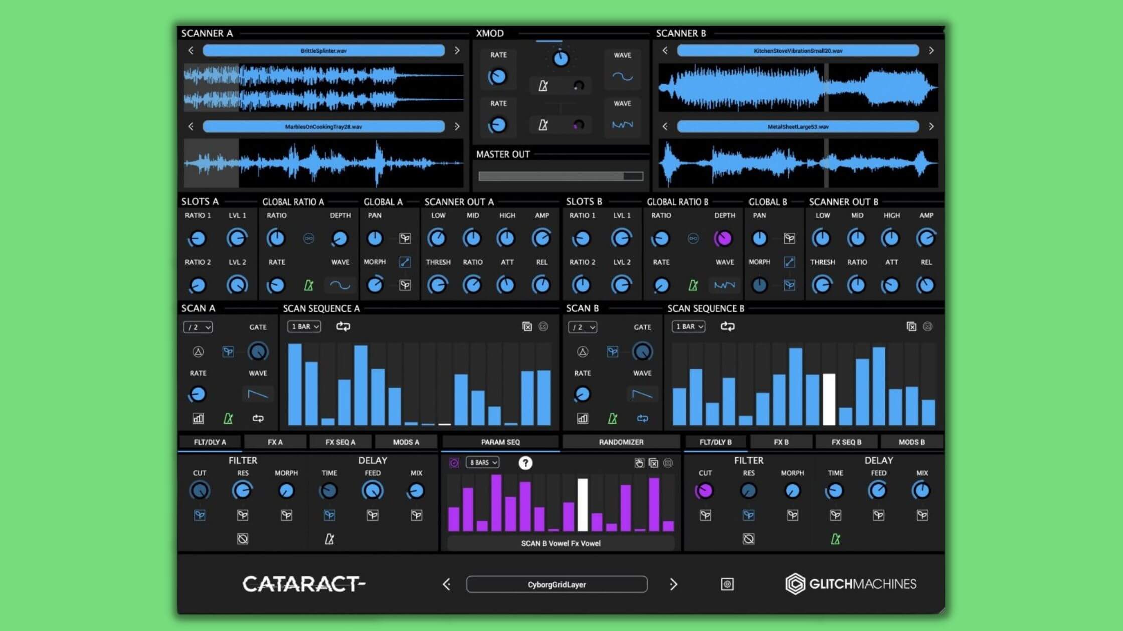 Glitchmachines Cataract 2.0: a “segmented multiplexer” for complex sound design