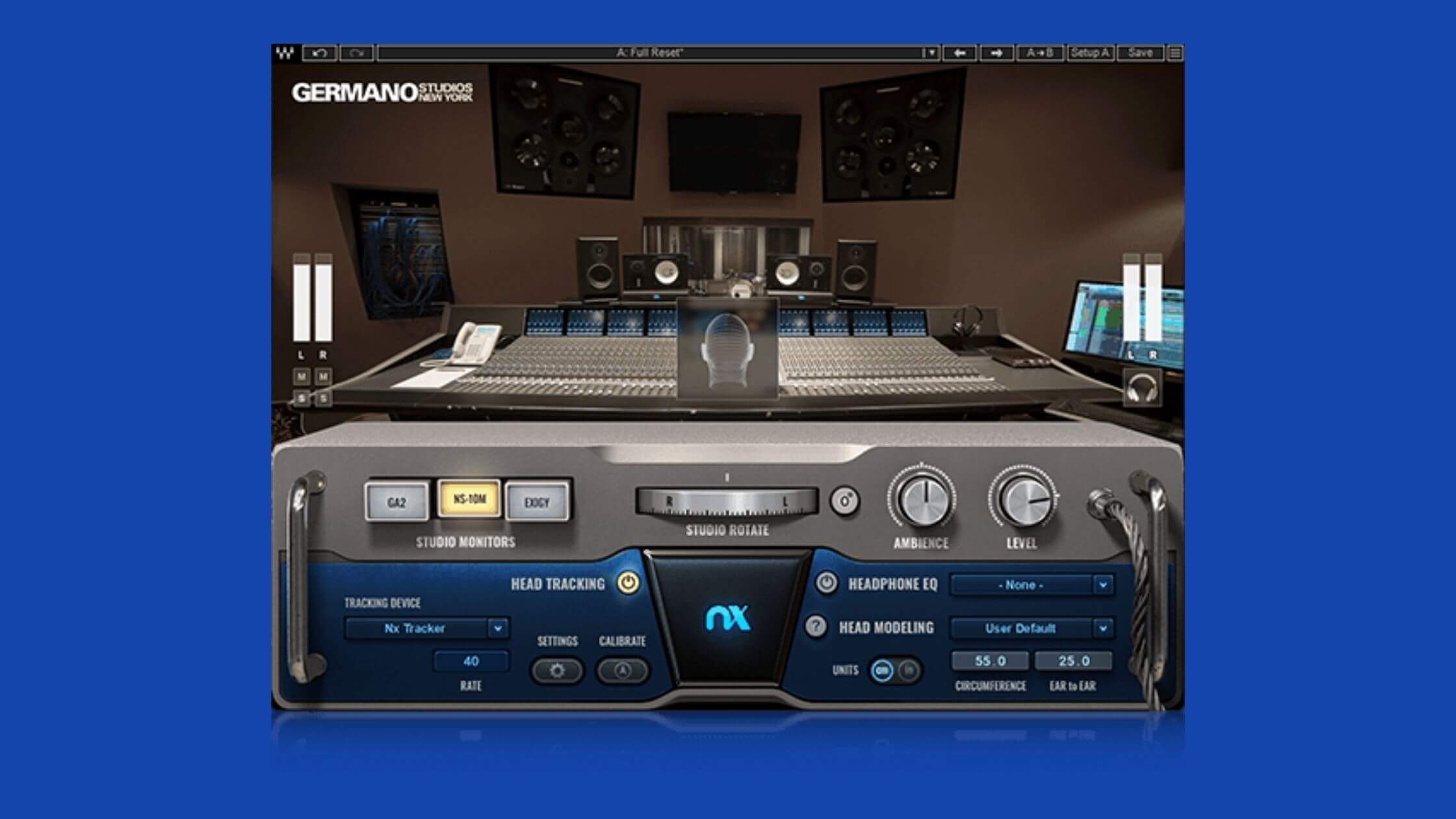 Waves Nx Germano Studios New York: emulate the acoustic space of Studio 1