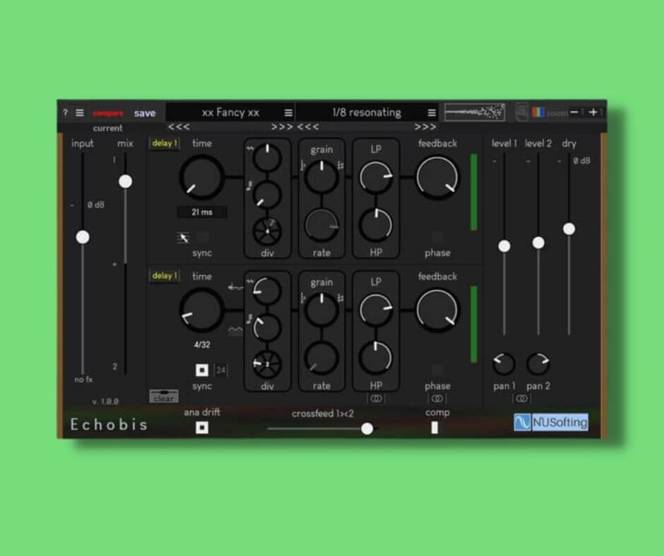 NUSofting Echobis: granualize your delay