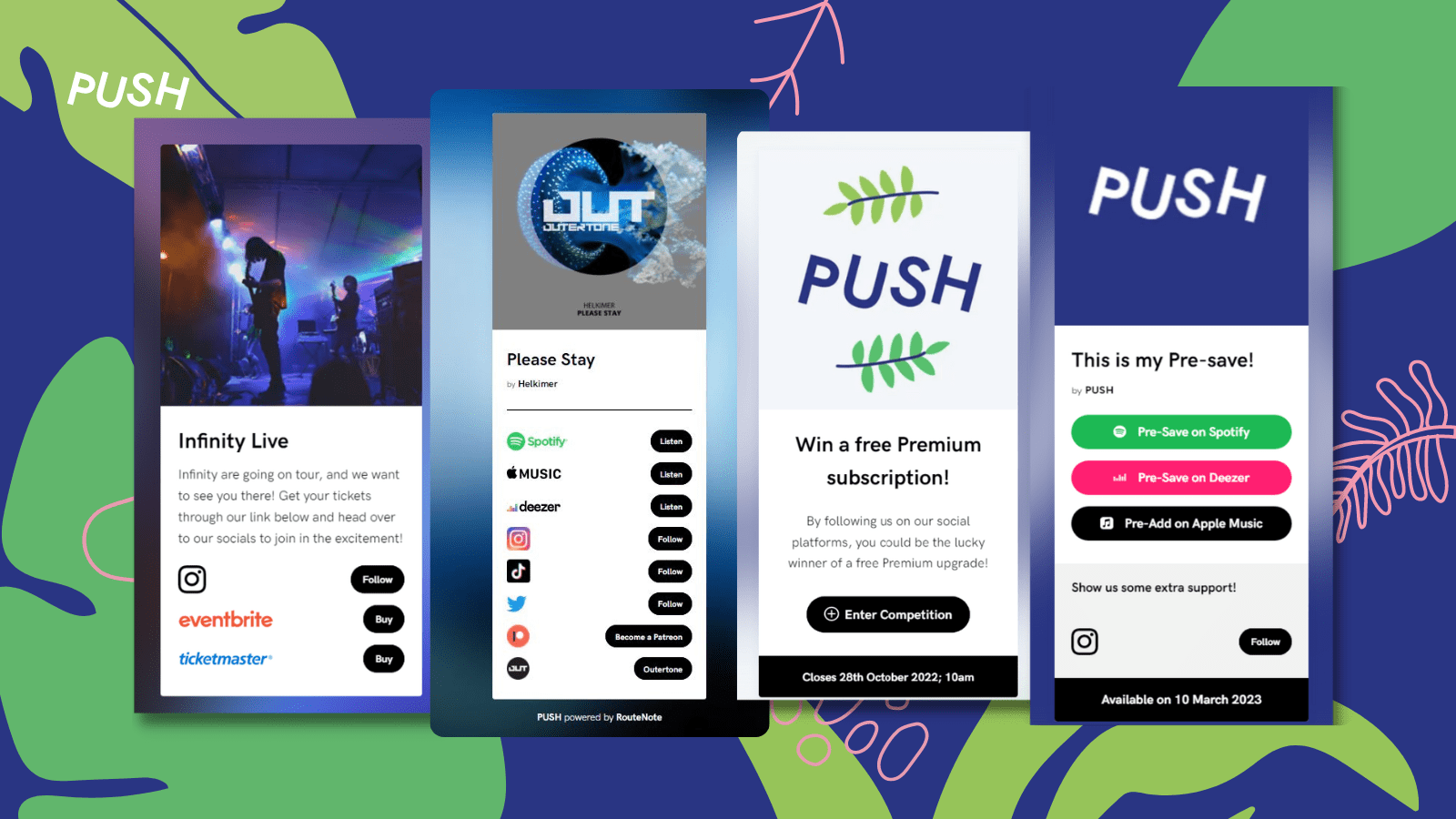 PUSH.fm: Promote your music with free digital marketing tools
