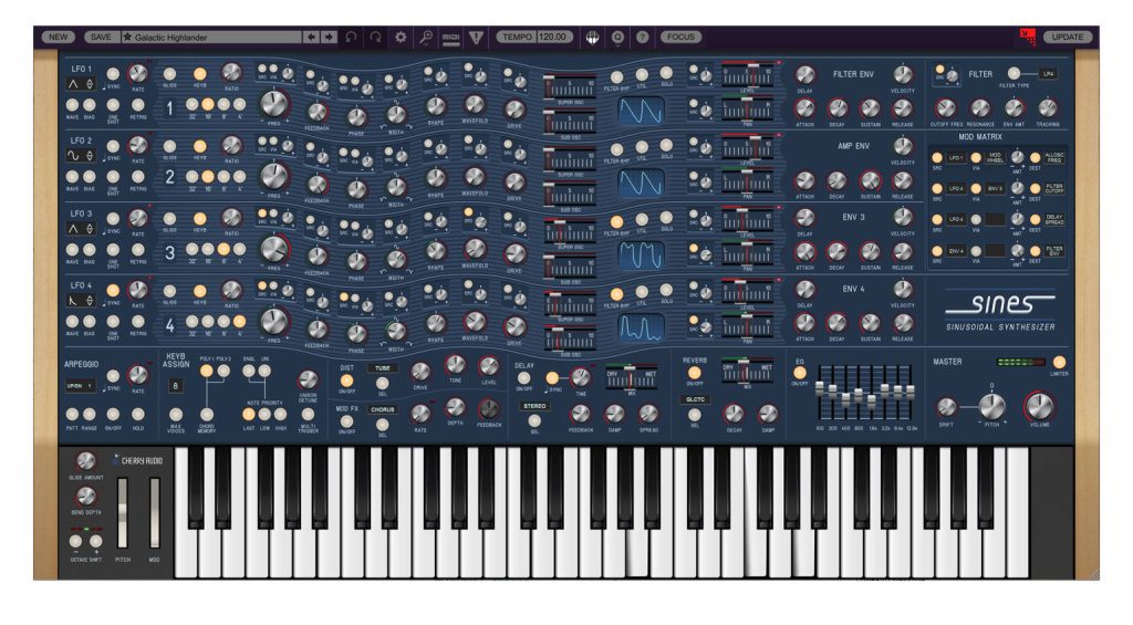 Cherry Audio’s ‘Sines’ synthesizer: an accessible synth with “state of the art” features