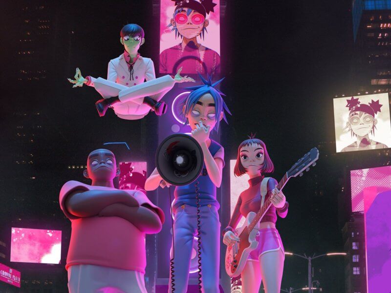 Gorillaz perform a new track from above in augmented-reality performances