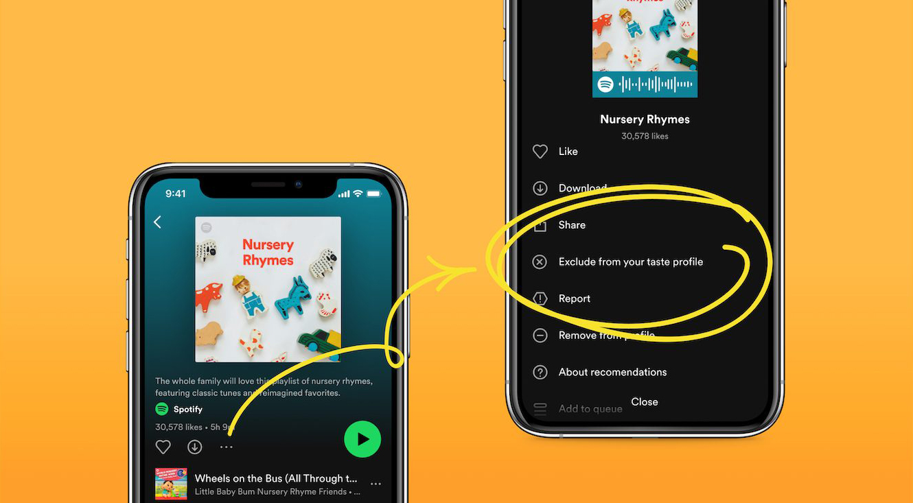 How to exclude playlists from your Taste Profile on Spotify