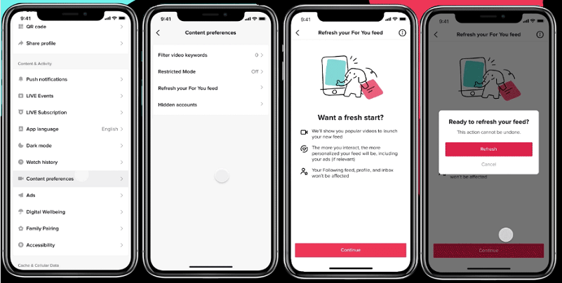 TikTok to let users reset their feed and see new content recommendations