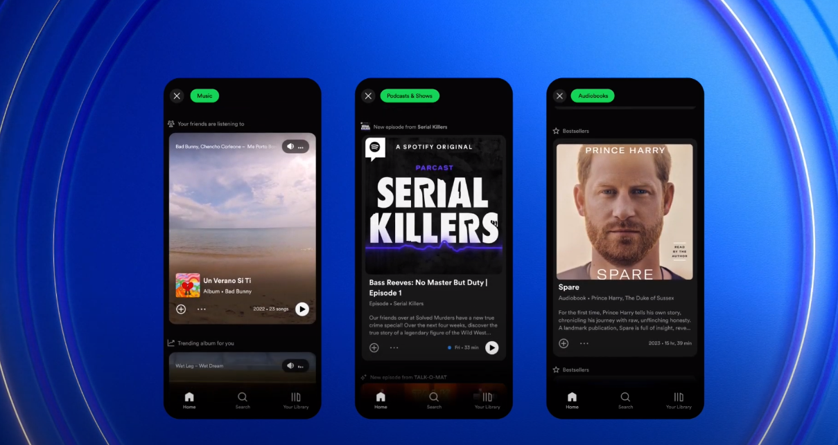 Spotify for mobile redesign looks totally different – and a lot like TikTok