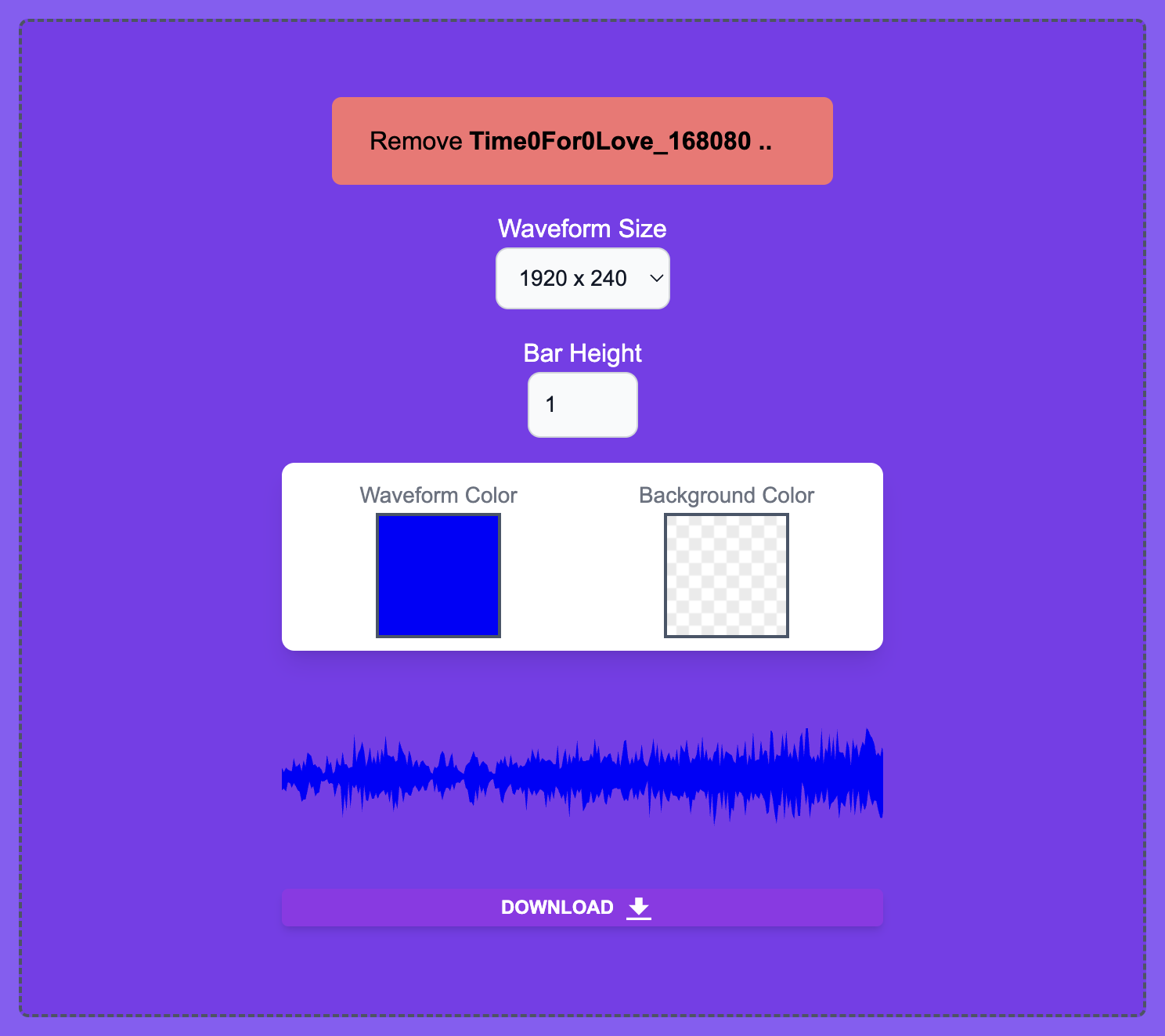 RouteNote Convert – how to generate a waveform image from an audio file online for free