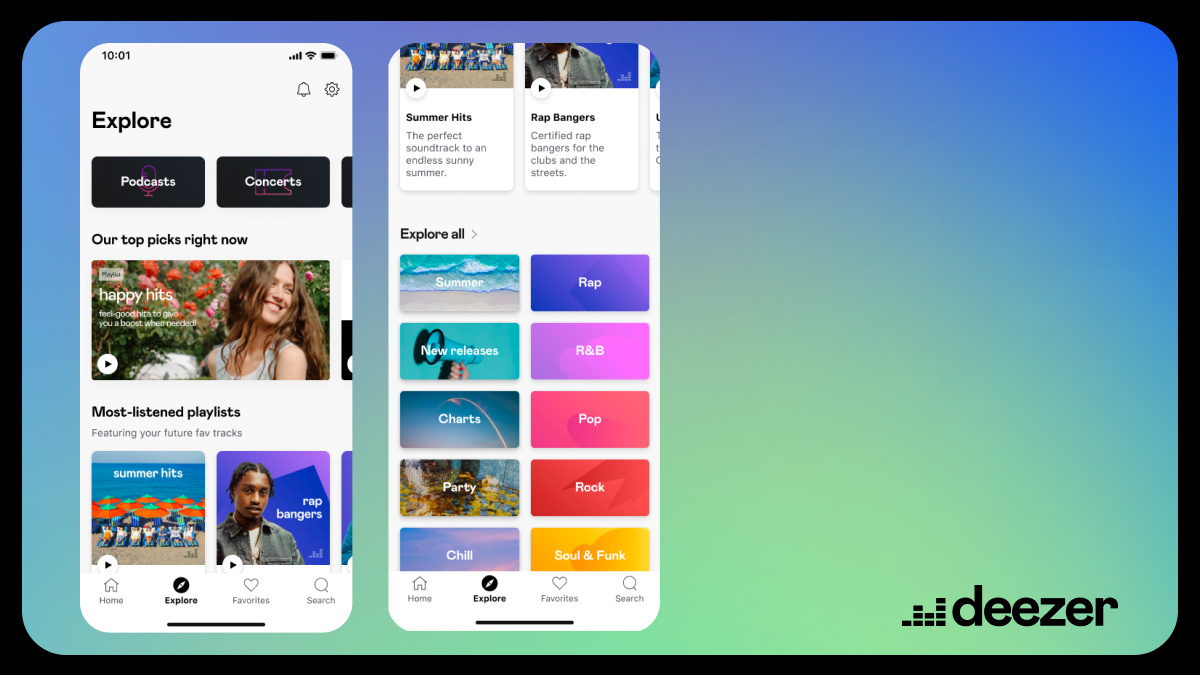 Deezer introduces new Home and Explore tabs to make it easier to hear new music and old favorites