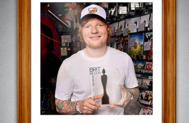 Ed Sheeran is the first British artist to receive Gold BRIT Billion Award for 10 Billion UK streams