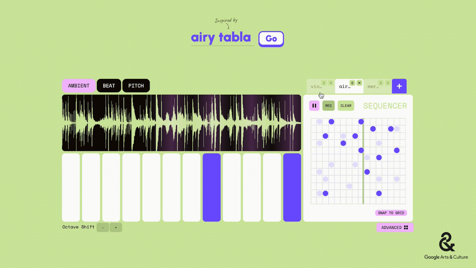 Play over 100 world instrument’s in Google’s playground
