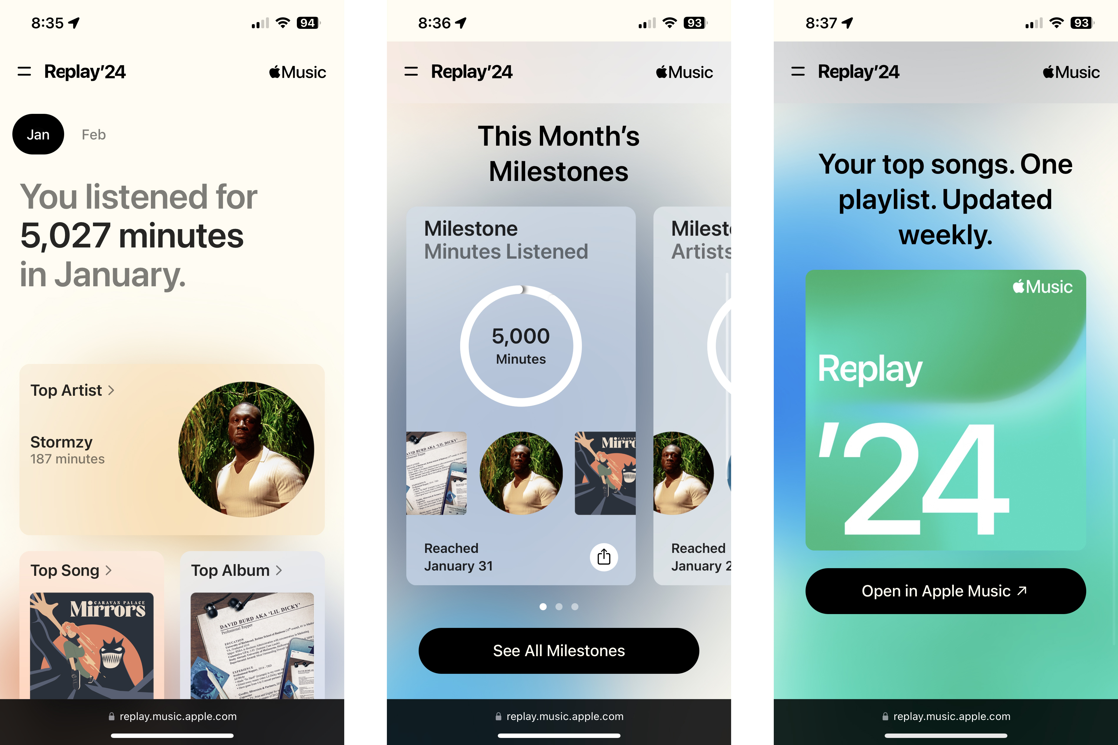 Apple Music just launched a monthly Replay recap