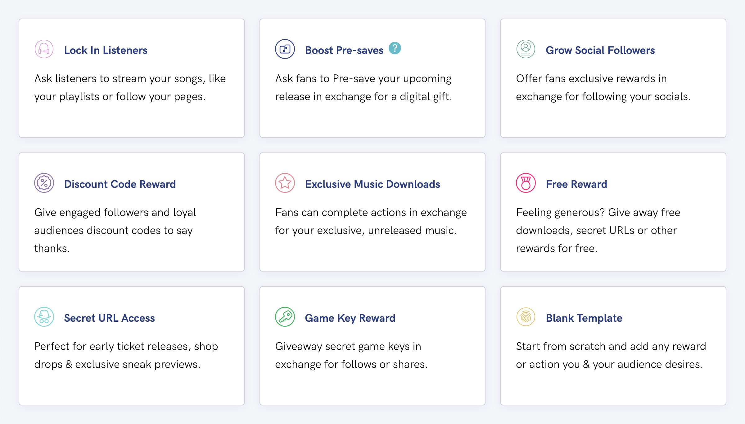 PUSH.fm makes it easier than ever to create Reward Links and Competitions