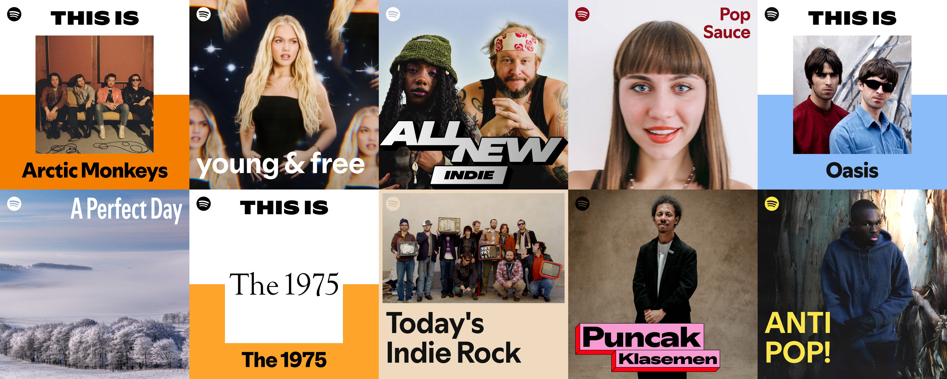The most-followed playlists for indie music on Spotify in 2026