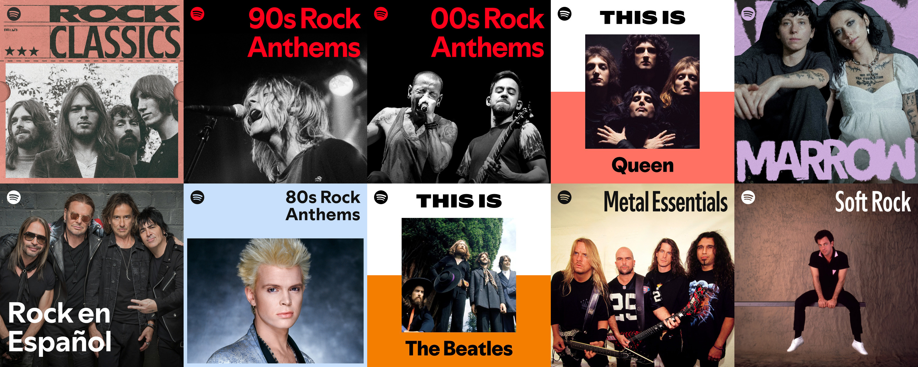 The biggest rock playlists on Spotify in 2026