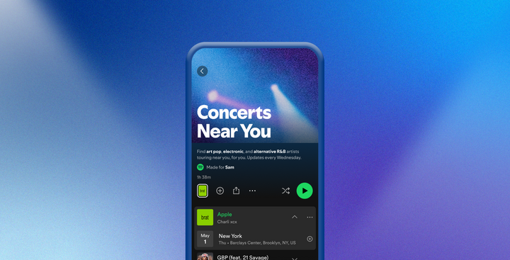 Spotify launches ‘Concerts Near You’ playlist to help fans discover live shows