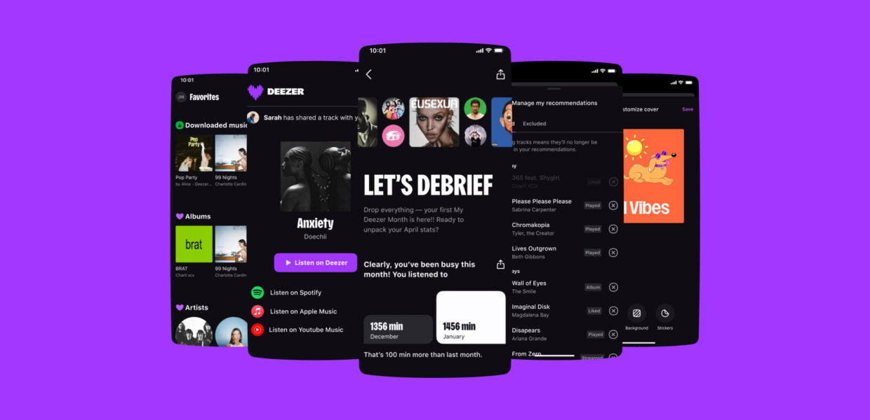 Deezer rolls out new features: Customizable algorithm, share music across platforms, and track your monthly stats