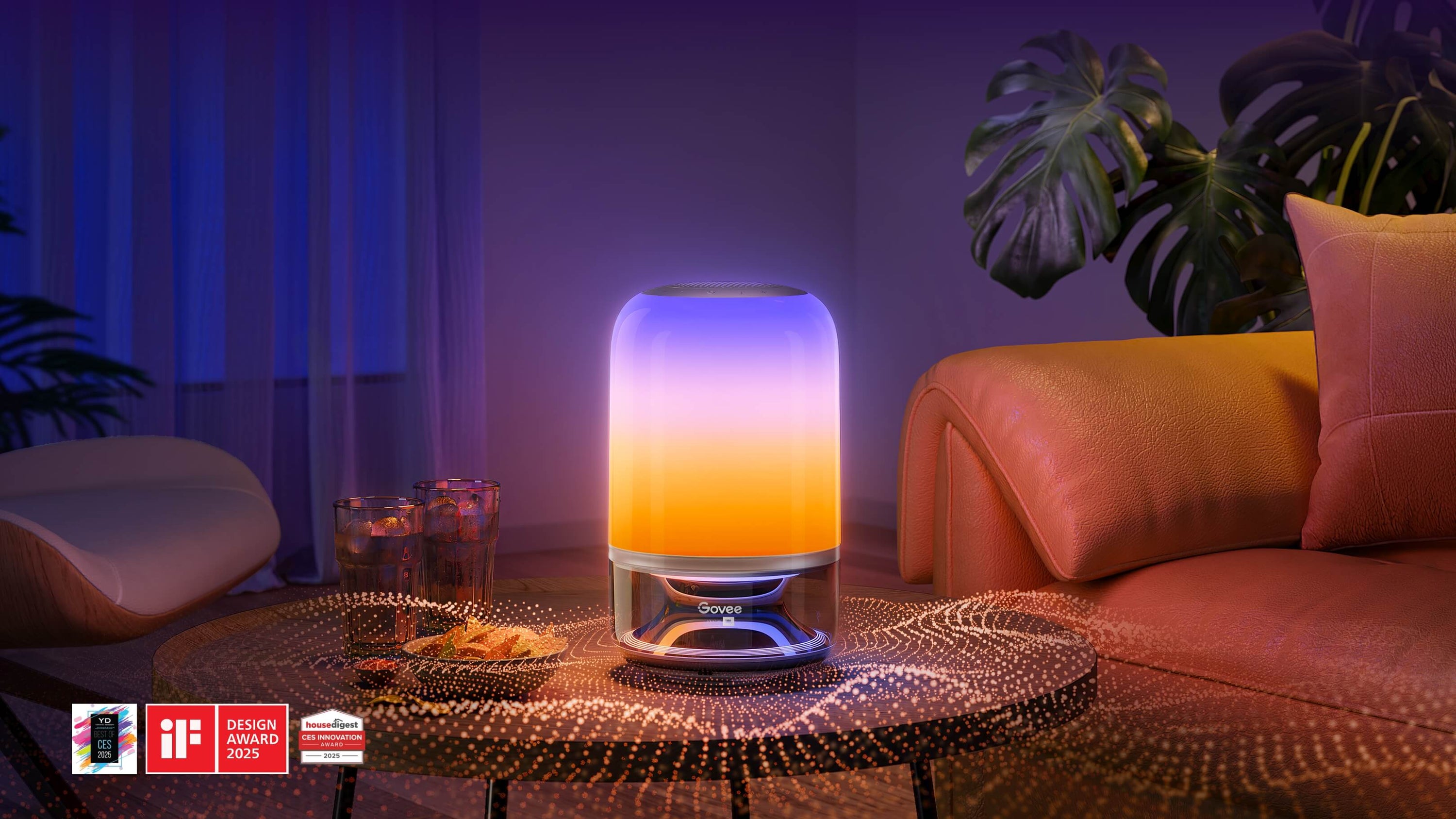 Govee Table Lamp 2 Pro x Sound by JBL: An RGB lamp and JBL speaker