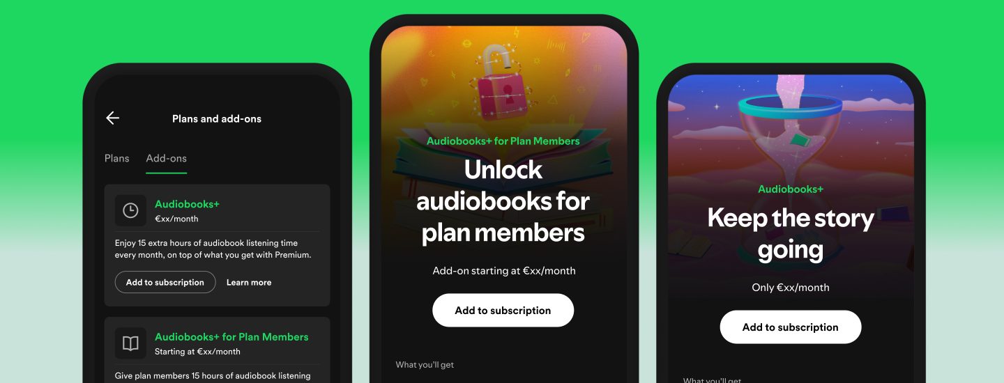 Spotify expands audiobook access with flexible add-ons for Premium users
