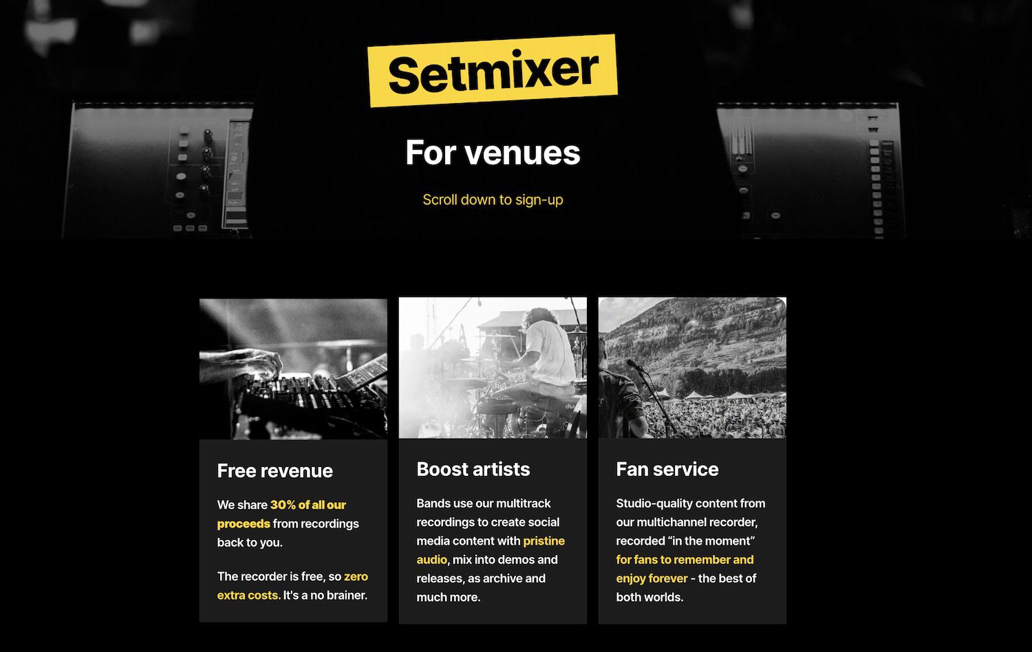 Setmixer launches live recording marketplace for UK Venues