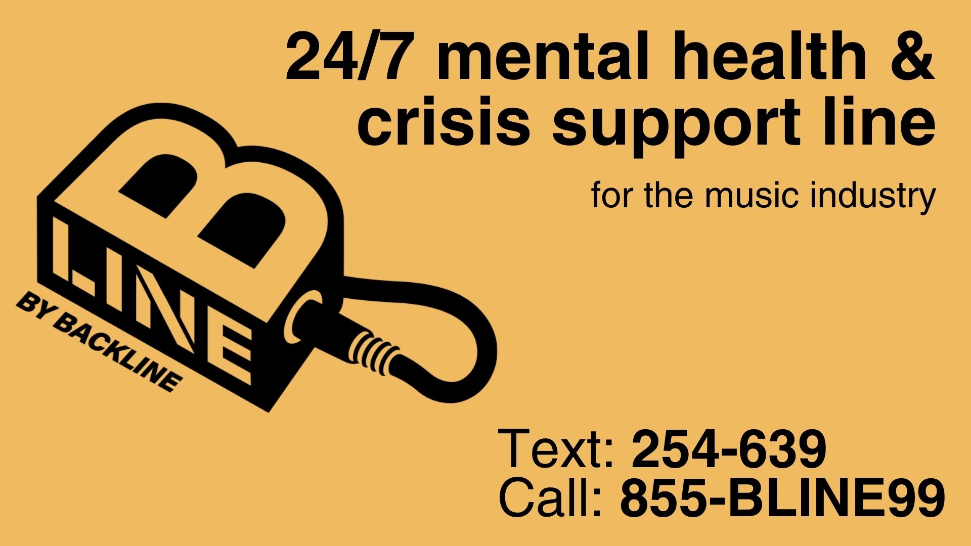 Backline launches B-LINE to support mental health and crisis support across the music industry