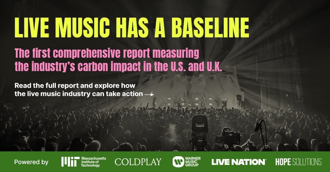 Report sets a baseline for reducing live music’s environmental impact
