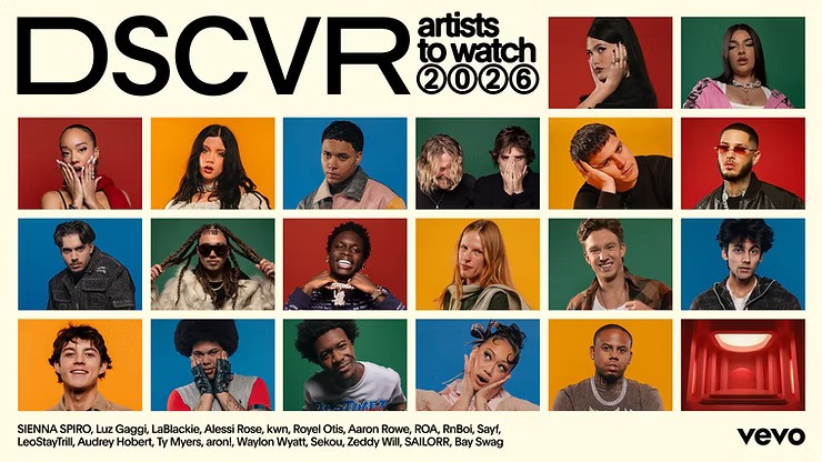 Vevo shares its DSCVR Artists to Watch 2026