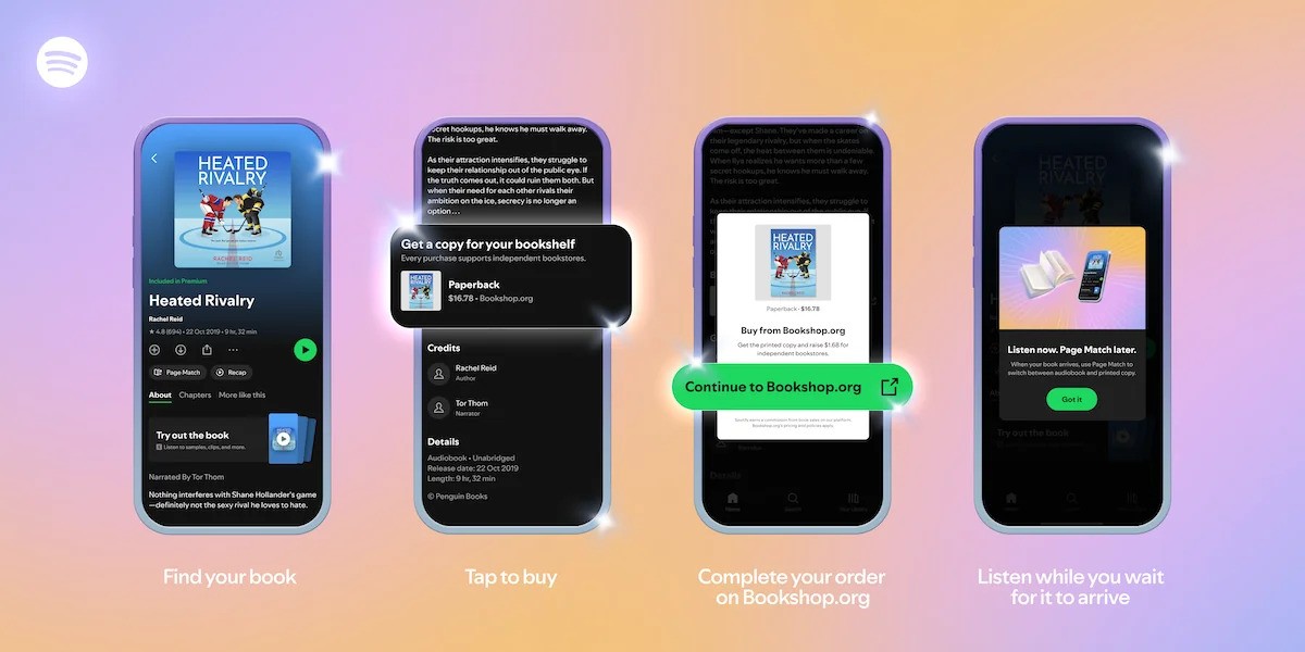 Spotify launches physical book sales in the US and UK